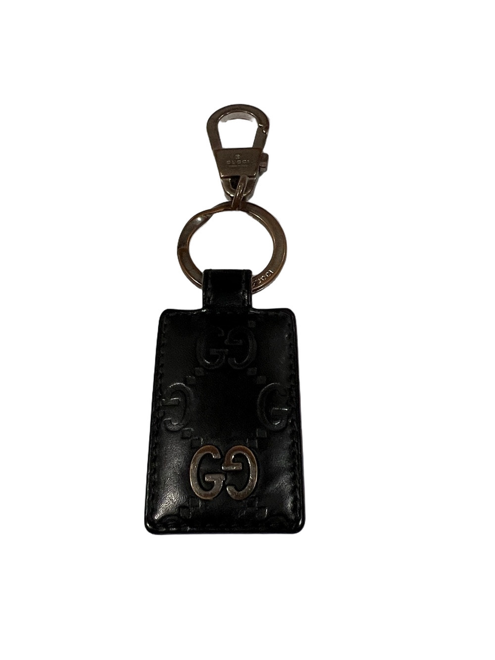 Gucci Black Leather Key Holder with Silver Clip - Picture 4 of 8